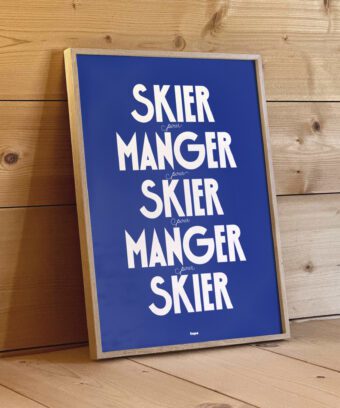 skier affiche topo