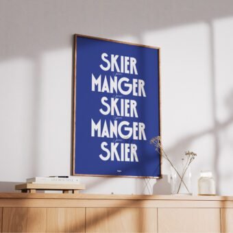 skier affiche topo