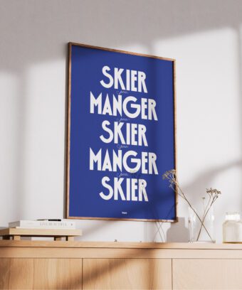 skier affiche topo
