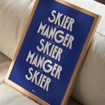 skier affiche topo