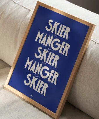 skier affiche topo