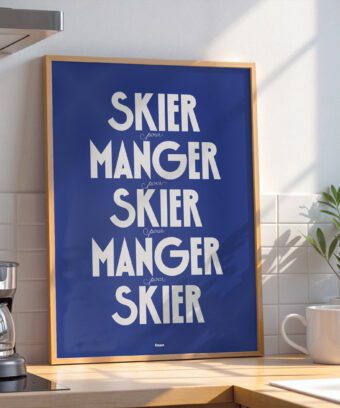 skier affiche topo