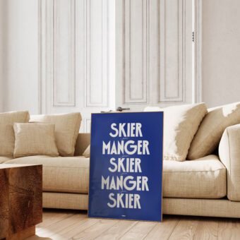 skier affiche topo