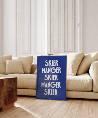 skier affiche topo