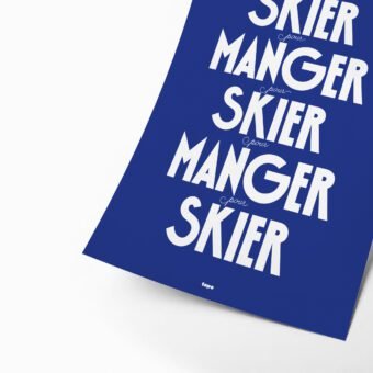 skier affiche topo