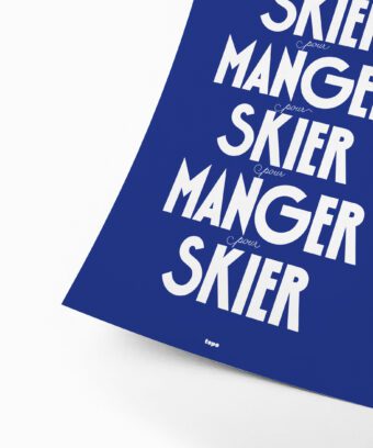 skier affiche topo