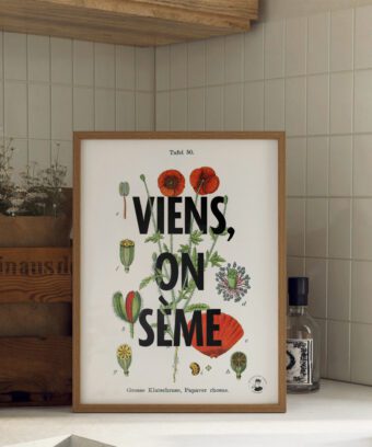 afffiche coquelicot viens on seme
