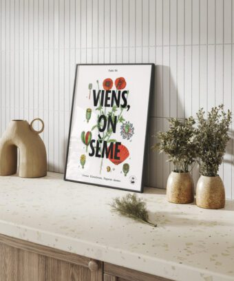 afffiche coquelicot viens on seme