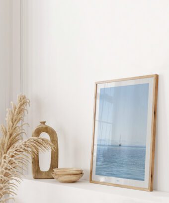 affiche photo corfou mer bateau