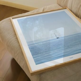 affiche photo corfou mer bateau