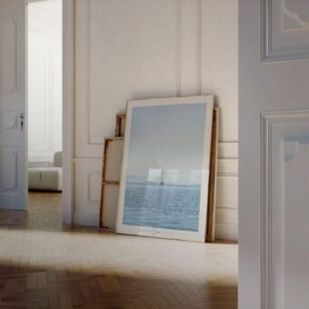 affiche photo corfou mer bateau