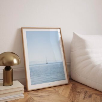 affiche photo corfou mer bateau