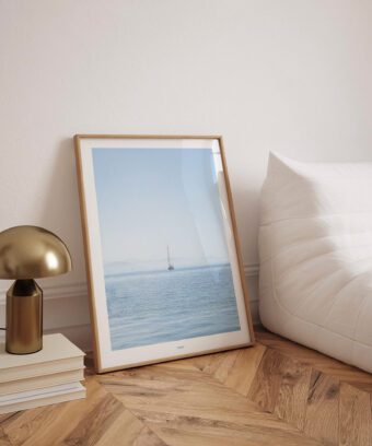 affiche photo corfou mer bateau