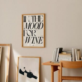 In the mood for wine poster minimal