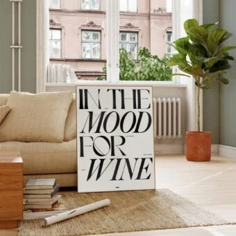 In the mood for wine poster minimal