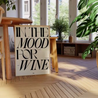 In the mood for wine poster minimal