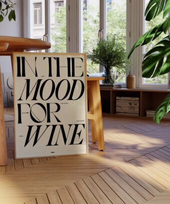 In the mood for wine poster minimal In the mood for wine poster minimal