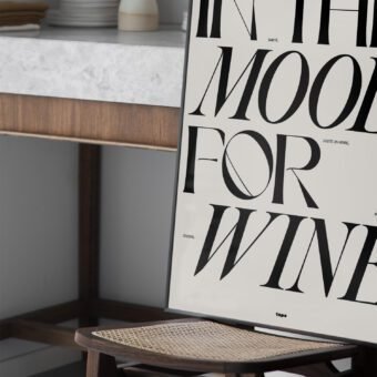 In the mood for wine poster minimal