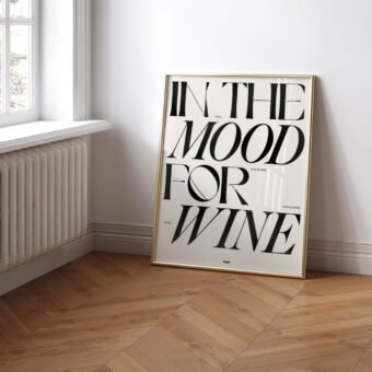 In the mood for wine poster minimal
