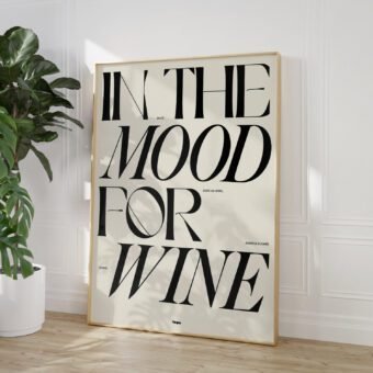 In the mood for wine poster minimal