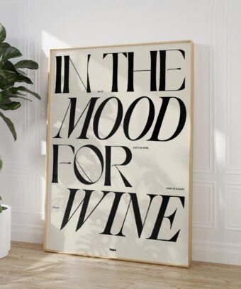 In the mood for wine poster minimal