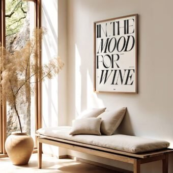 In the mood for wine poster minimal