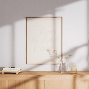 Time to take care poster minimalist