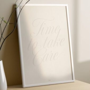 Time to take care poster minimalist