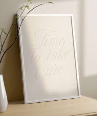 Time to take care poster minimalist Time to take care poster minimalist