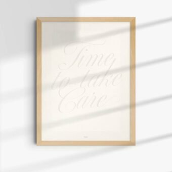 Time to take care poster minimalist