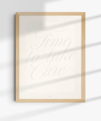 Time to take care poster minimalist Time to take care poster minimalist