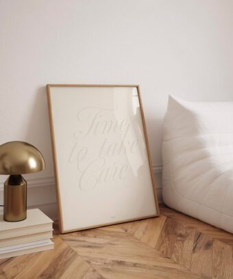 Time to take care poster minimalist Time to take care poster minimalist