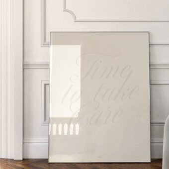 Time to take care poster minimalist