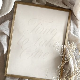 Time to take care poster minimalist