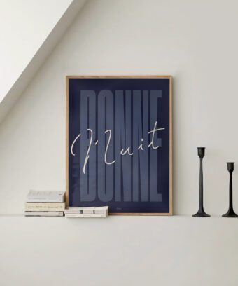 affiche Bonne nuit minimaliste et graphique