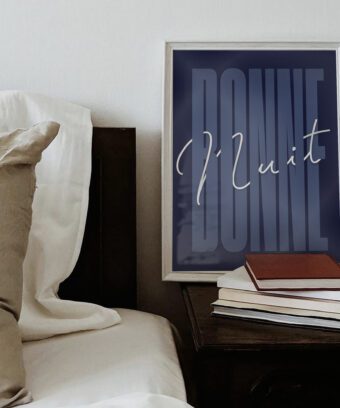 affiche Bonne nuit minimaliste et graphique