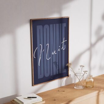 affiche Bonne nuit minimaliste et graphique