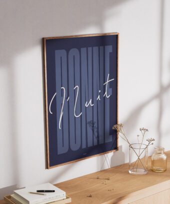 affiche Bonne nuit minimaliste et graphique