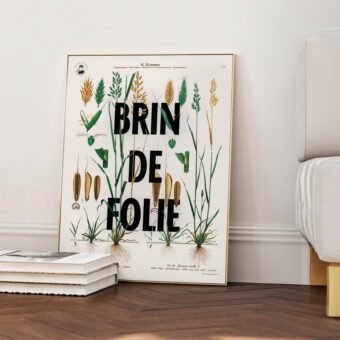 affiche botanique topo Brin de folie