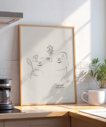 Coffee tastes better with you poster Coffee tastes better with you poster