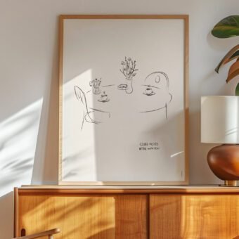 Coffee tastes better with you poster