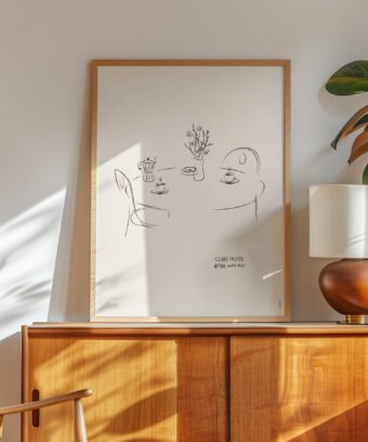 Coffee tastes better with you poster Coffee tastes better with you poster