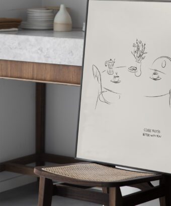 Coffee tastes better with you poster Coffee tastes better with you poster