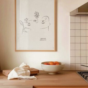 Coffee tastes better with you poster