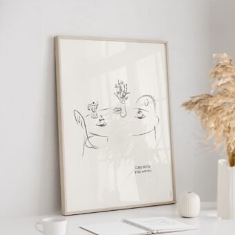 Coffee tastes better with you poster