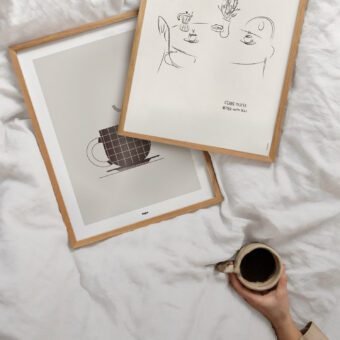 Coffee tastes better with you poster