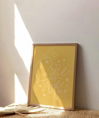 Create poster yellow Create poster yellow