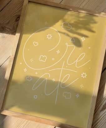 Create poster yellow Create poster yellow
