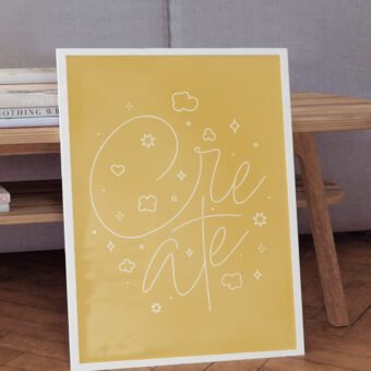 Create poster yellow