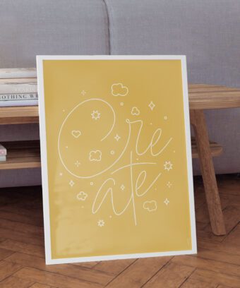 Create poster yellow Create poster yellow